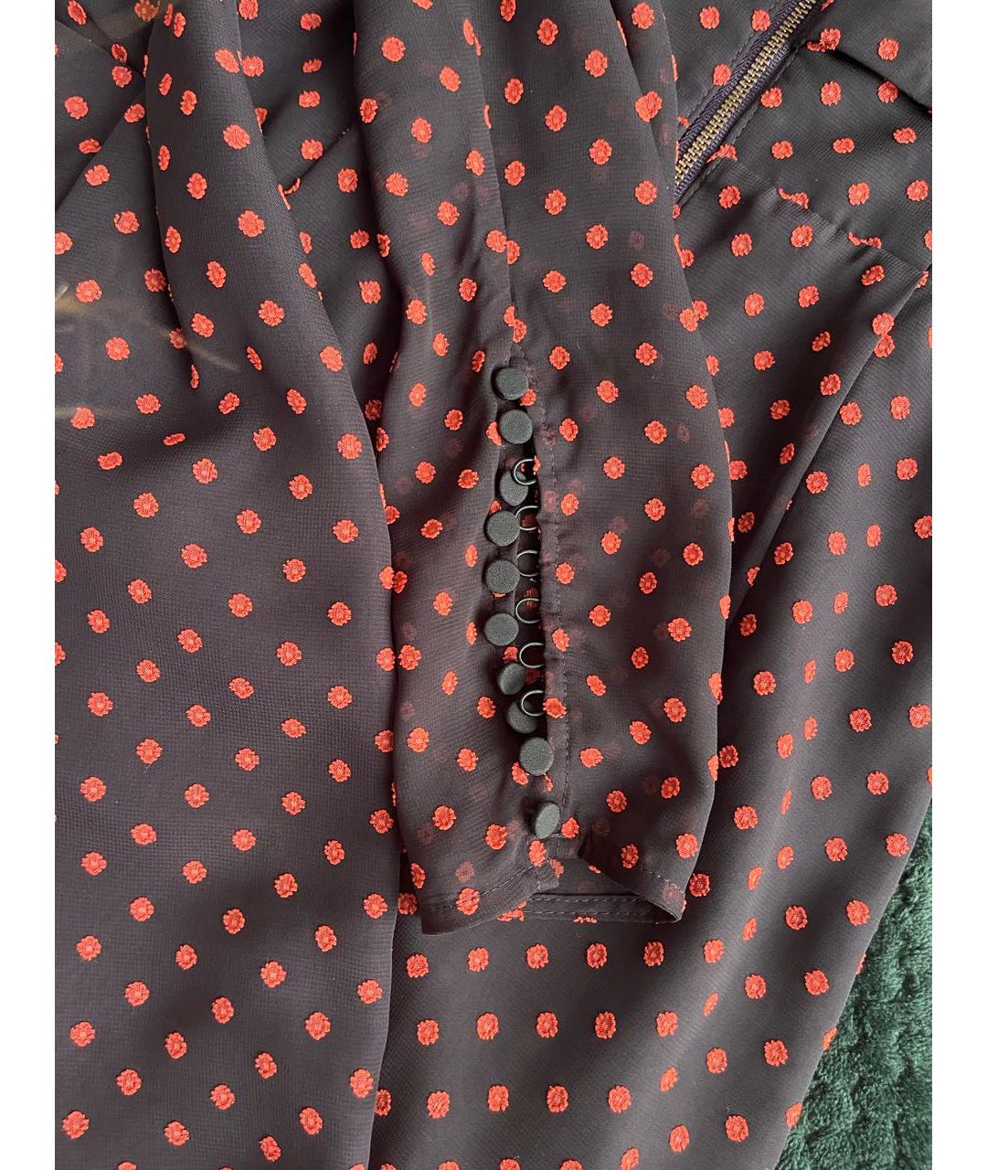 SELF-PORTRAIT Бордовое полиэстеровое коктейльное платье, фото 4