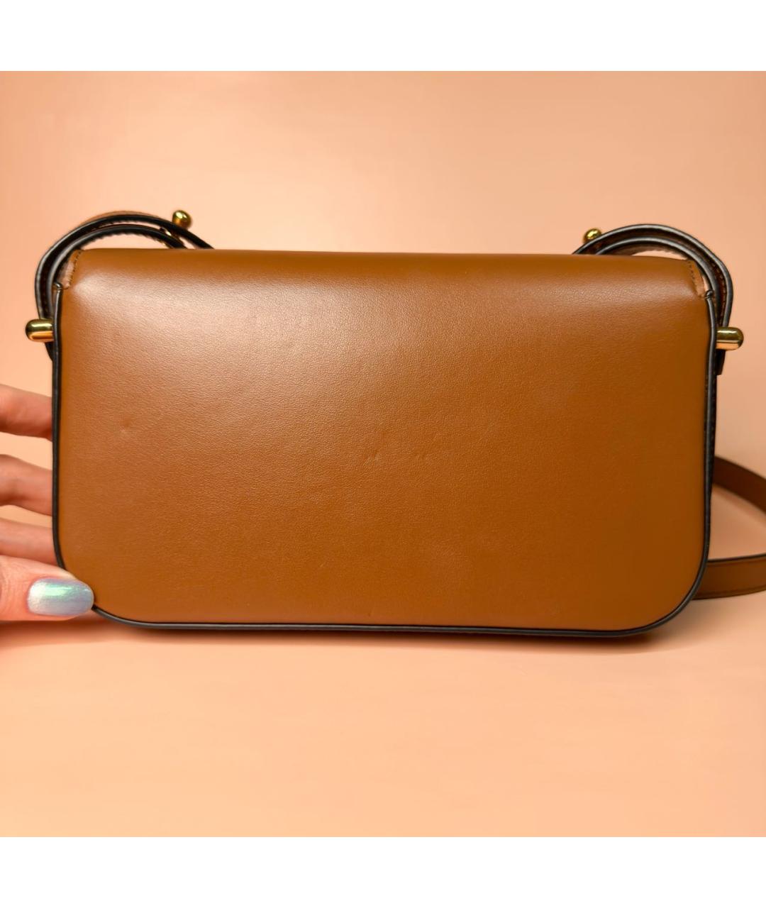 PRADA Коричневая кожаная сумка через плечо, фото 5