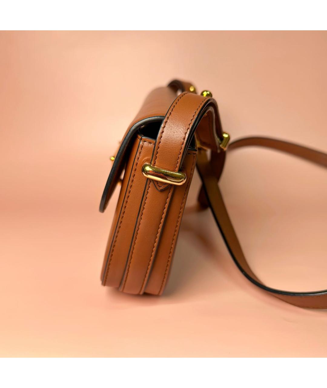 PRADA Коричневая кожаная сумка через плечо, фото 2