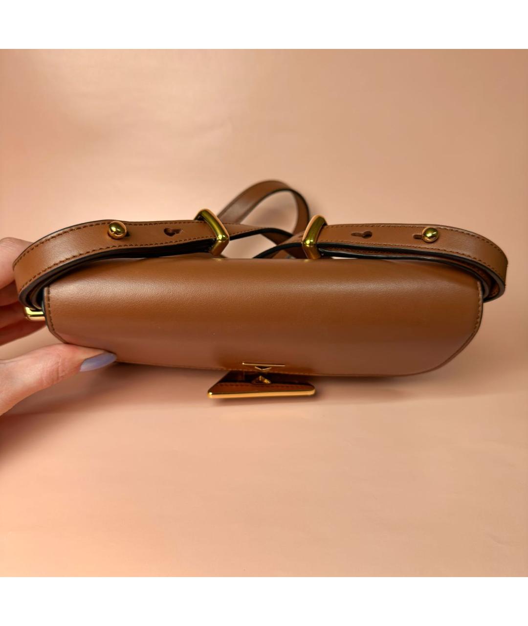 PRADA Коричневая кожаная сумка через плечо, фото 6