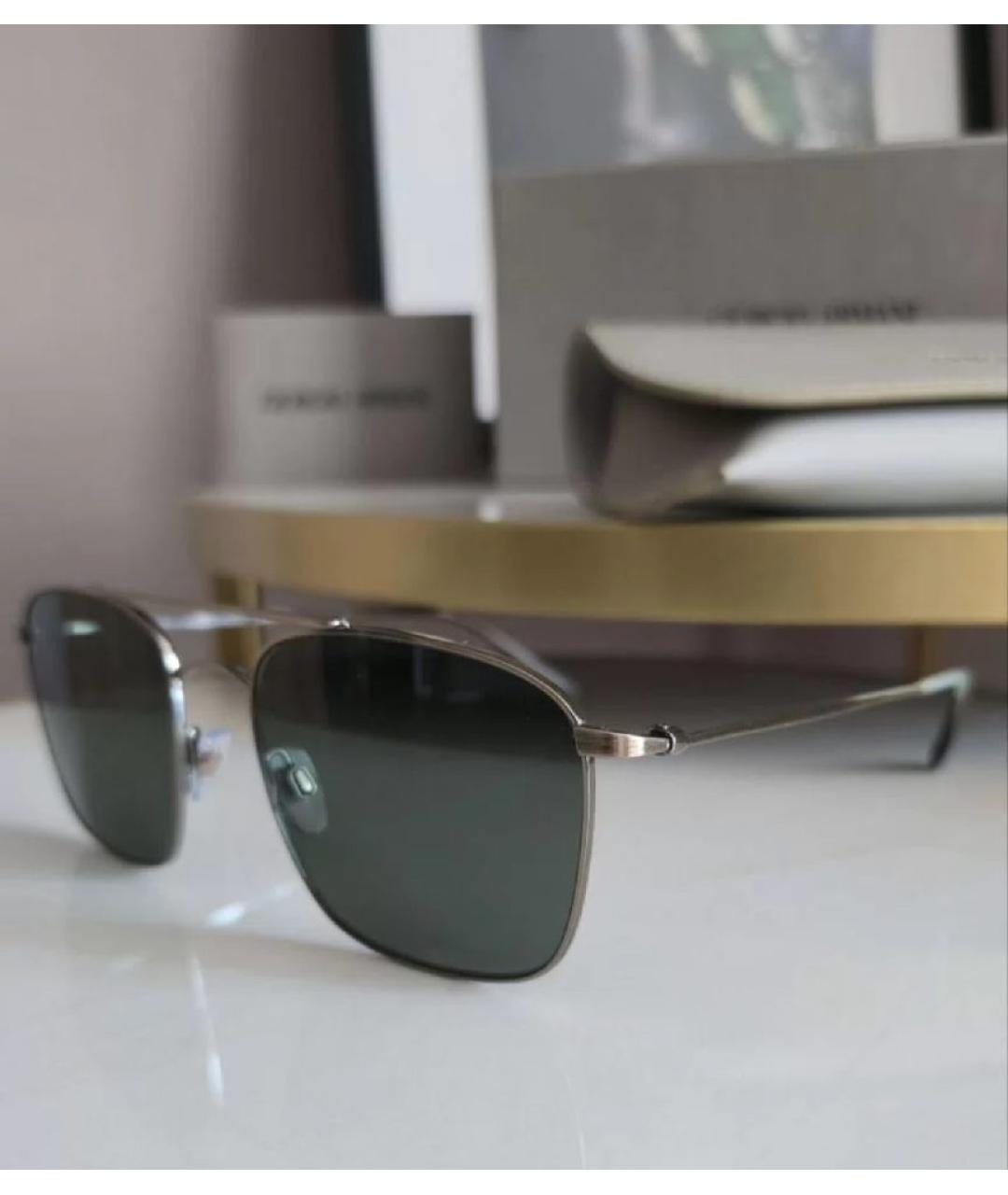 GIORGIO ARMANI Золотые металлические солнцезащитные очки, фото 4