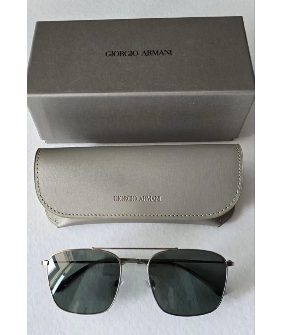 GIORGIO ARMANI Золотые металлические солнцезащитные очки, фото 8