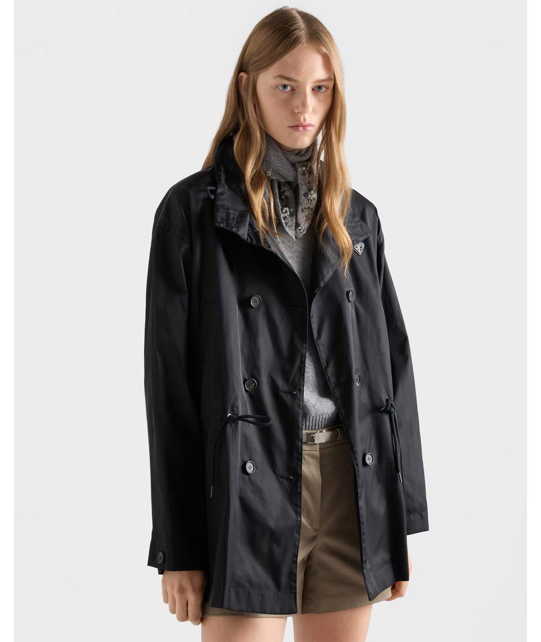 PRADA Черная полиамидовая куртка, фото 4