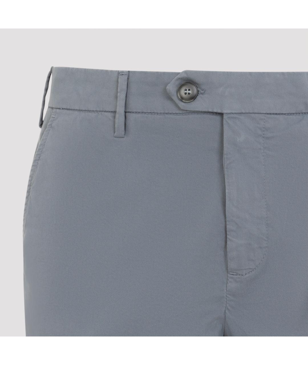 CANALI Синие хлопковые повседневные брюки, фото 3