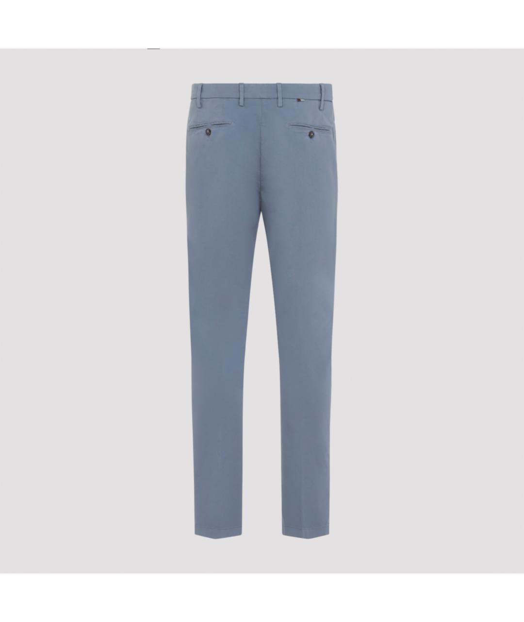 CANALI Синие хлопковые повседневные брюки, фото 2