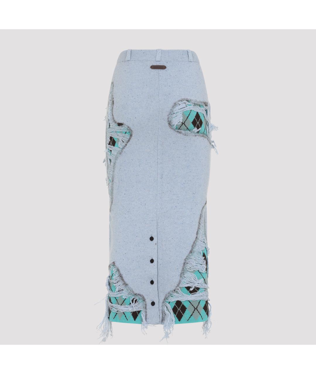 MOSCHINO Мульти шерстяная юбка миди, фото 2