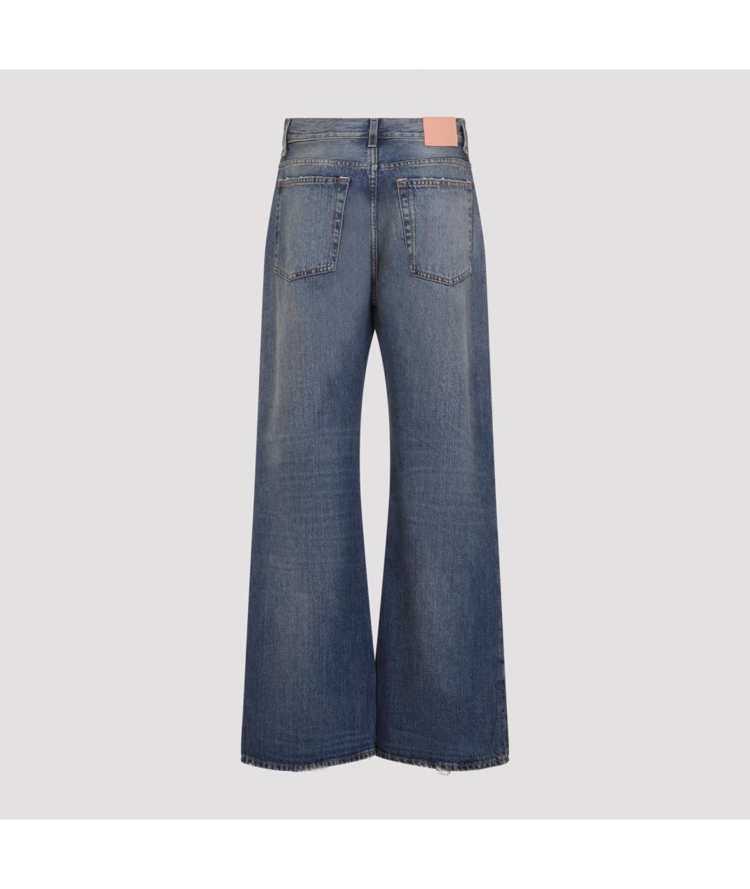 ACNE STUDIOS Синие хлопковые прямые джинсы, фото 2
