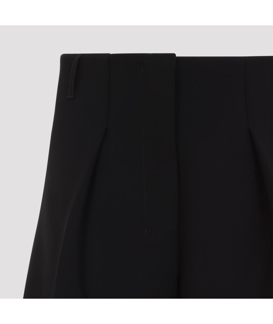 JACQUEMUS Черные полиэстеровые брюки широкие, фото 3