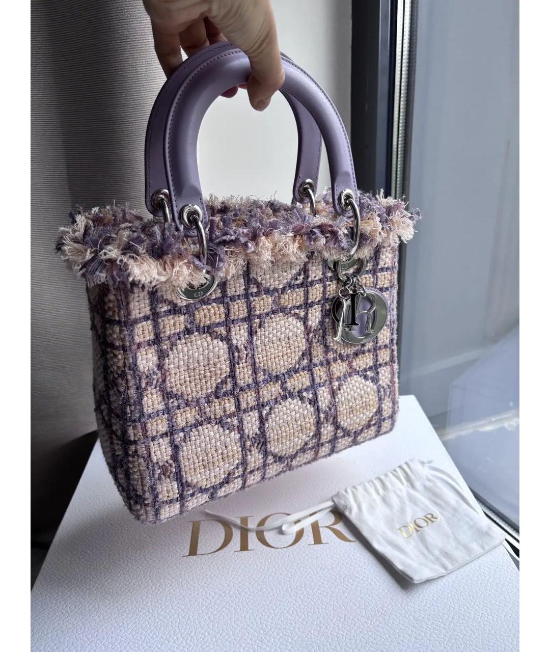 CHRISTIAN DIOR Твидовая сумка с короткими ручками, фото 4