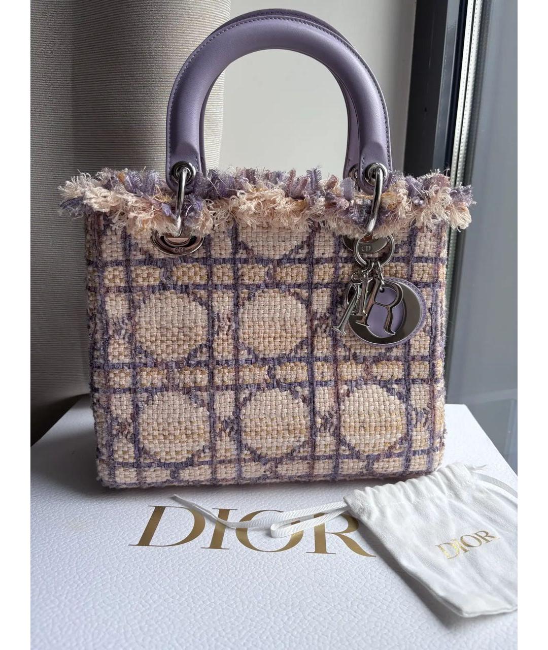 CHRISTIAN DIOR Твидовая сумка с короткими ручками, фото 2