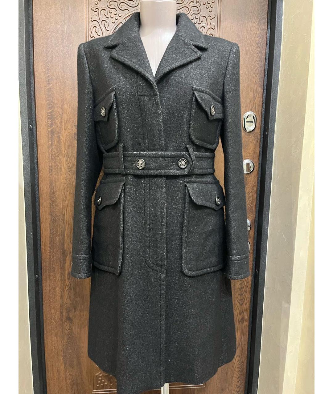 CHANEL Черное кашемировое пальто, фото 9