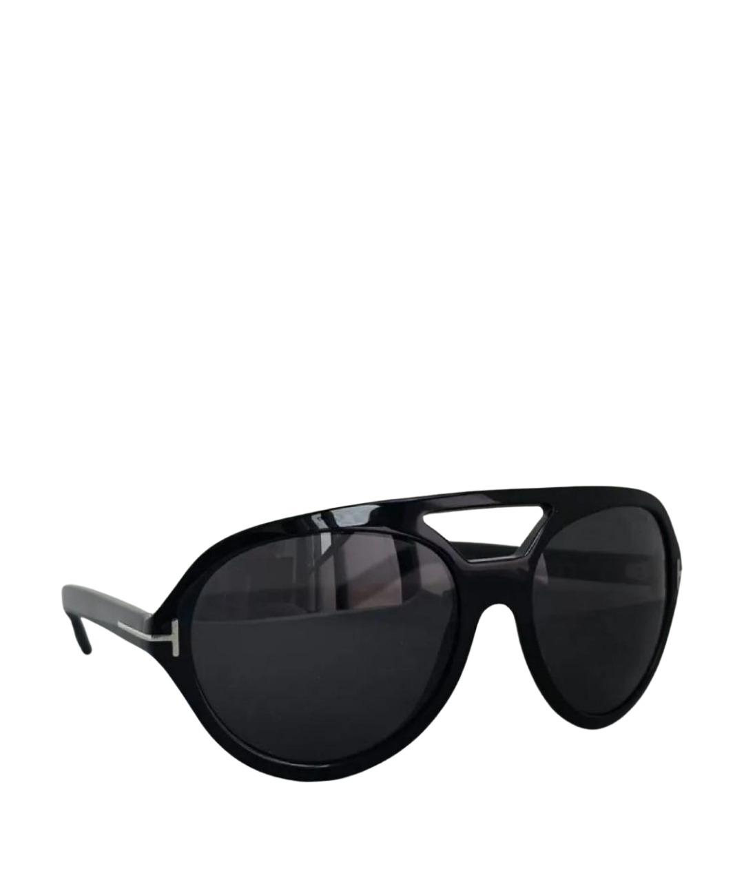 TOM FORD Черные пластиковые солнцезащитные очки, фото 1