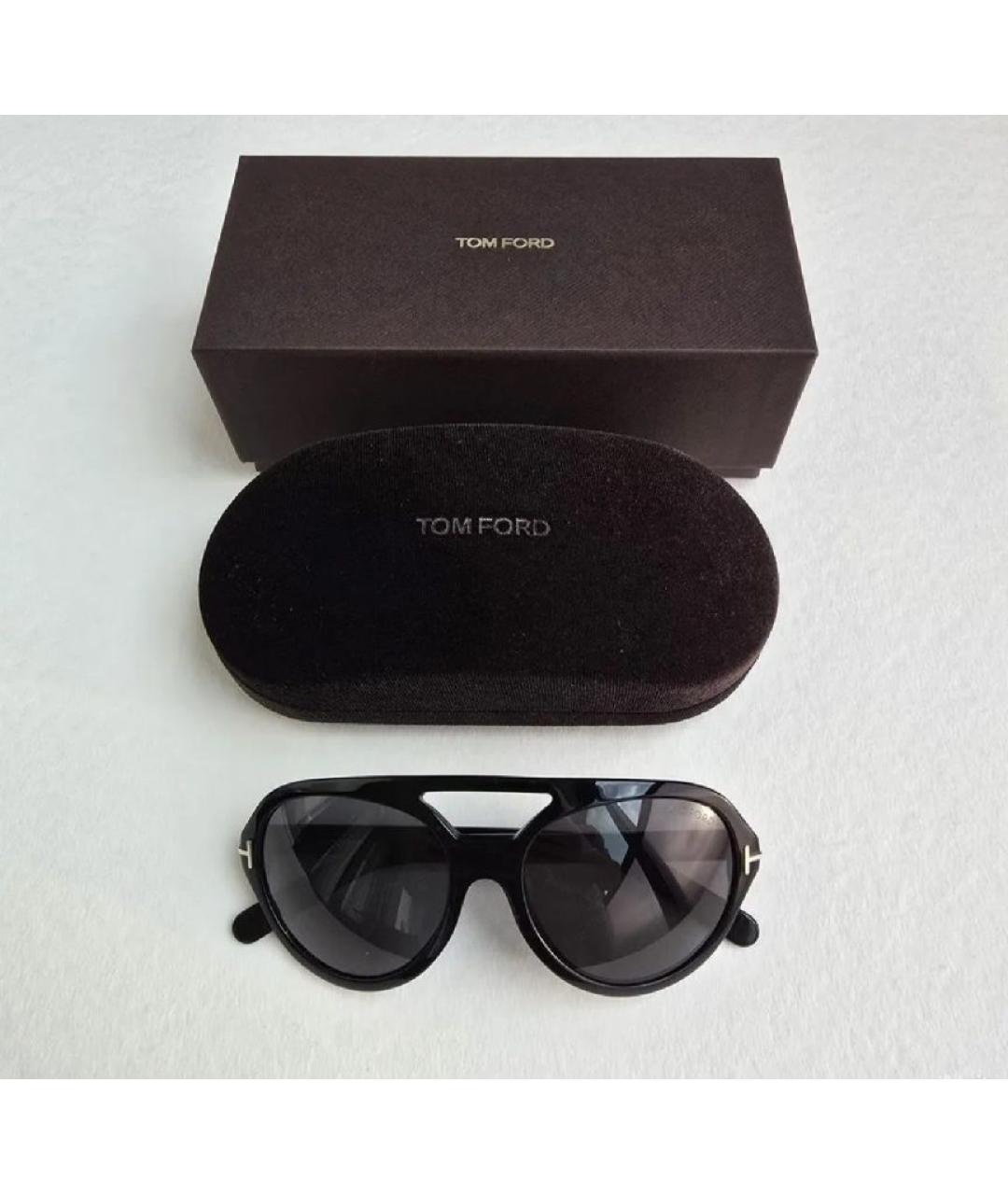 TOM FORD Черные пластиковые солнцезащитные очки, фото 3
