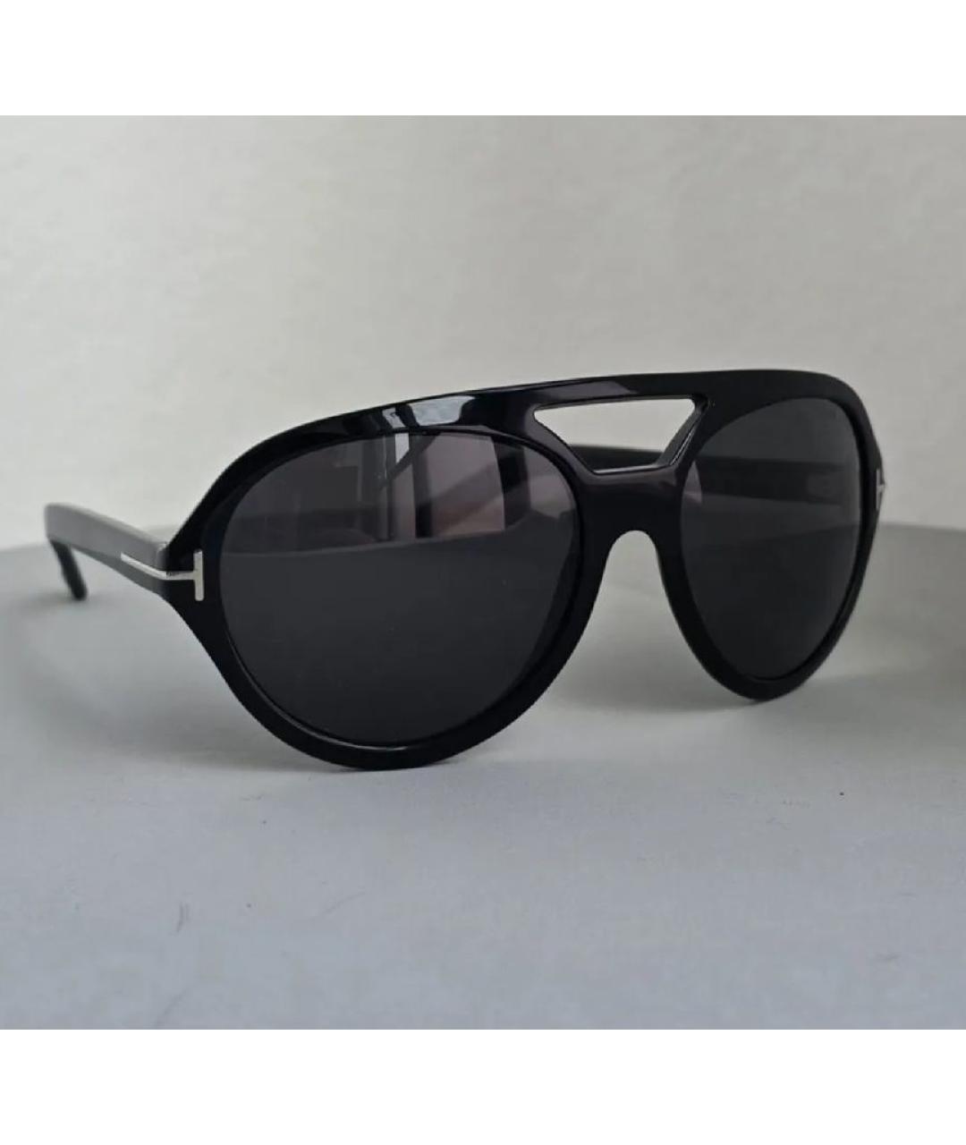 TOM FORD Черные пластиковые солнцезащитные очки, фото 8