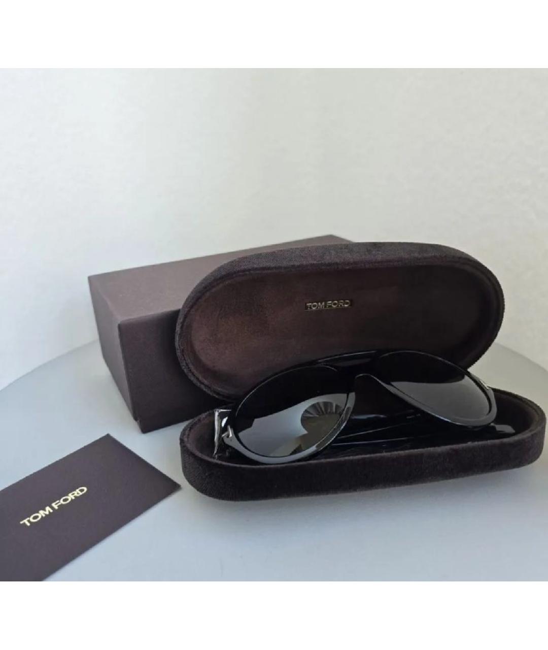 TOM FORD Черные пластиковые солнцезащитные очки, фото 7