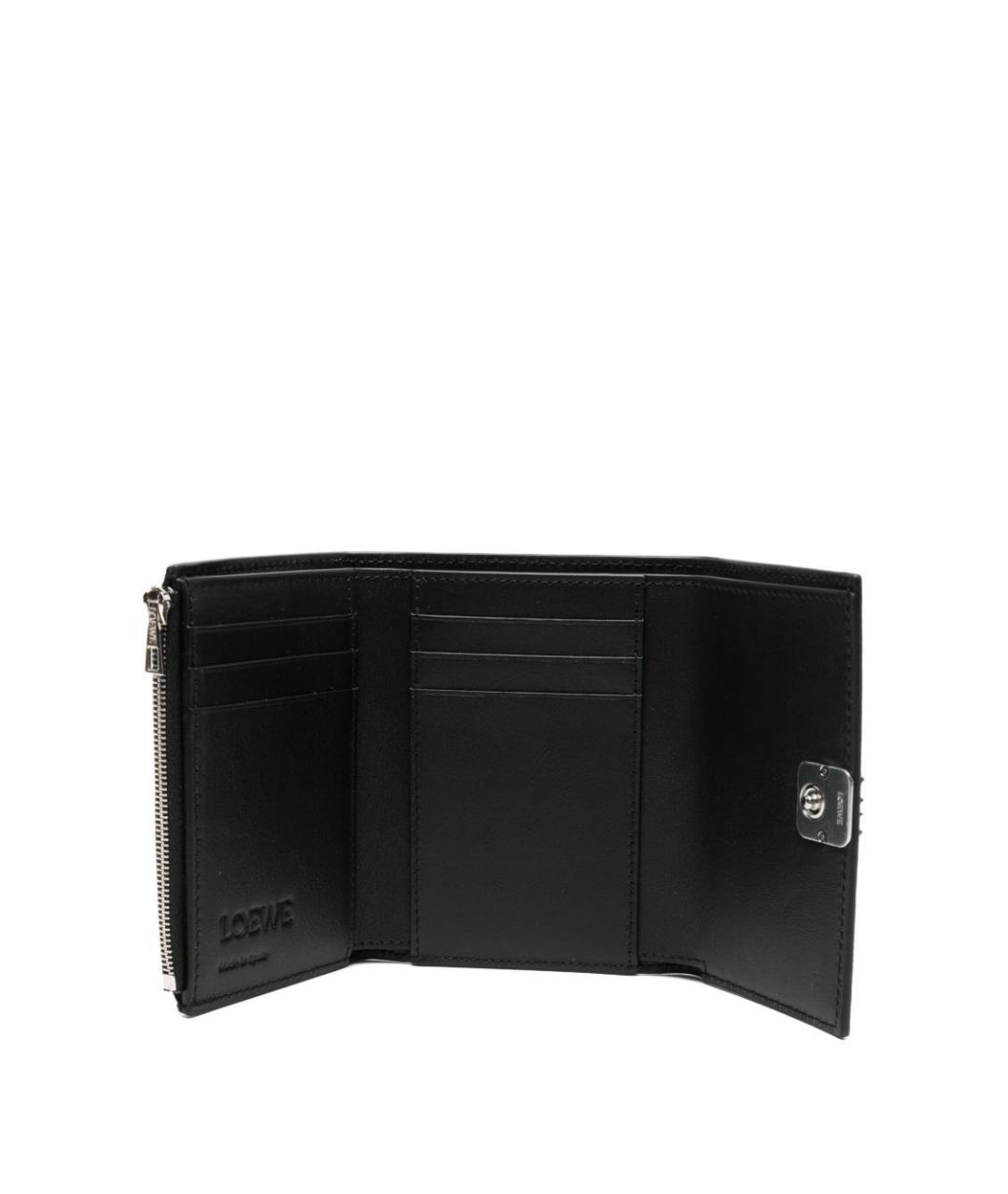 LOEWE Черный кожаный кошелек, фото 3