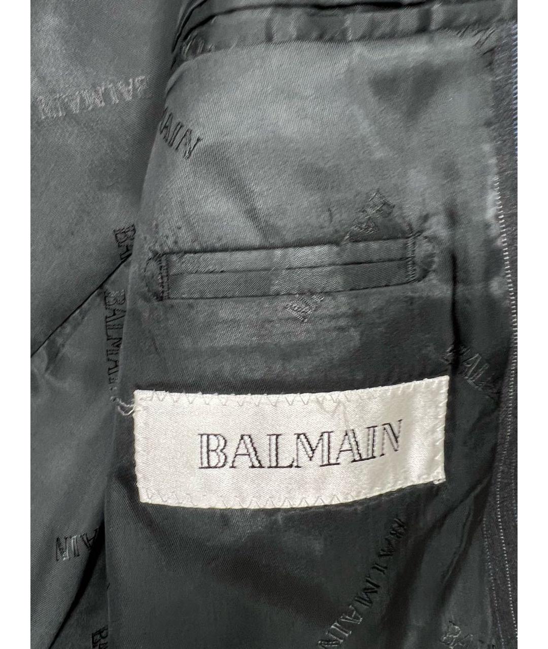 BALMAIN Антрацитовый классический костюм, фото 4