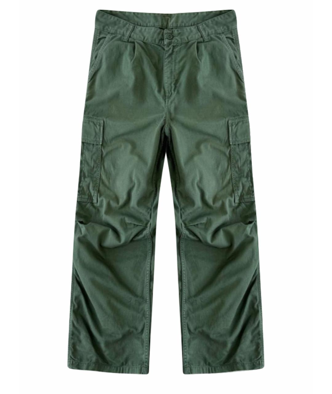 CARHARTT WIP Зеленые хлопковые повседневные брюки, фото 1