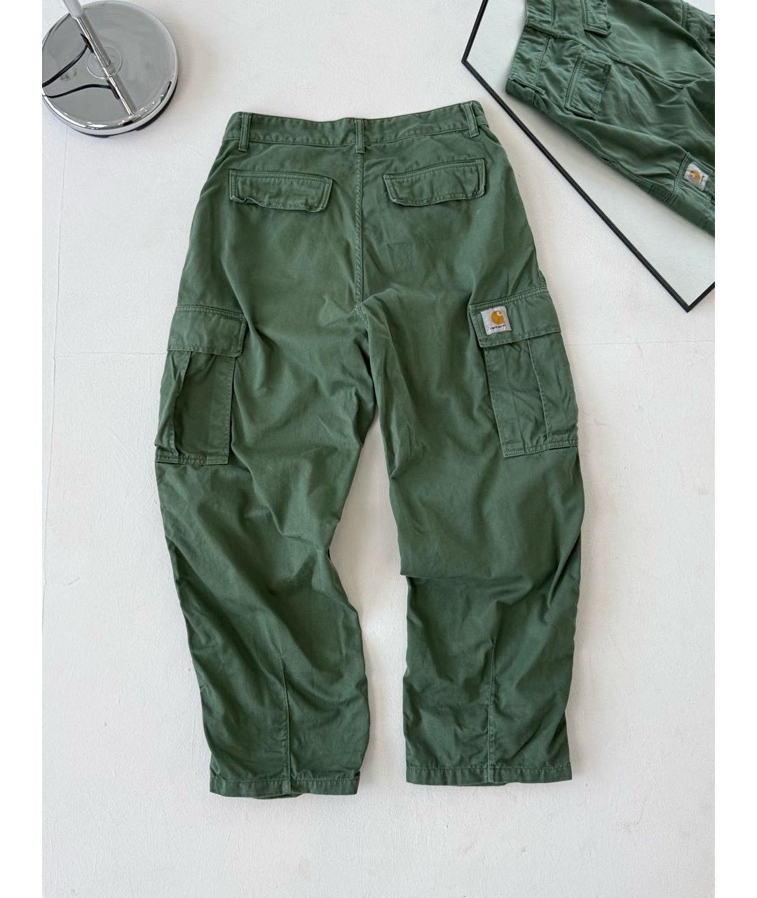 CARHARTT WIP Зеленые хлопковые повседневные брюки, фото 2
