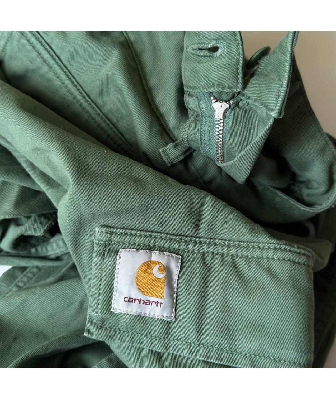 CARHARTT WIP Зеленые хлопковые повседневные брюки, фото 4