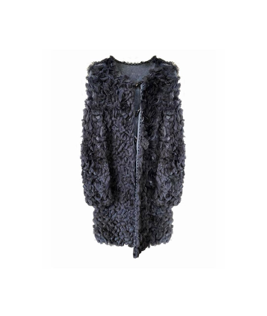 FENDI Серая меховая шуба, фото 8