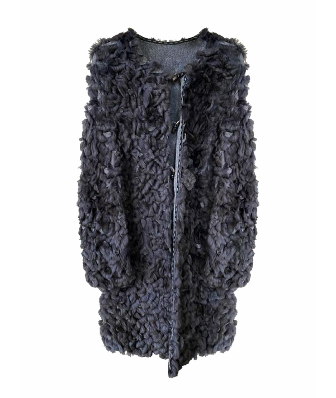 FENDI Серая меховая шуба, фото 1