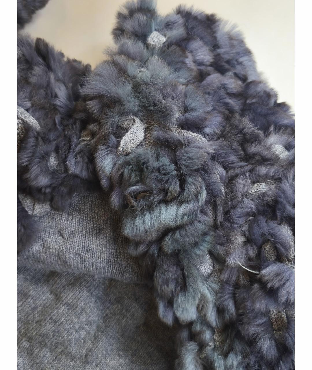 FENDI Серая меховая шуба, фото 7