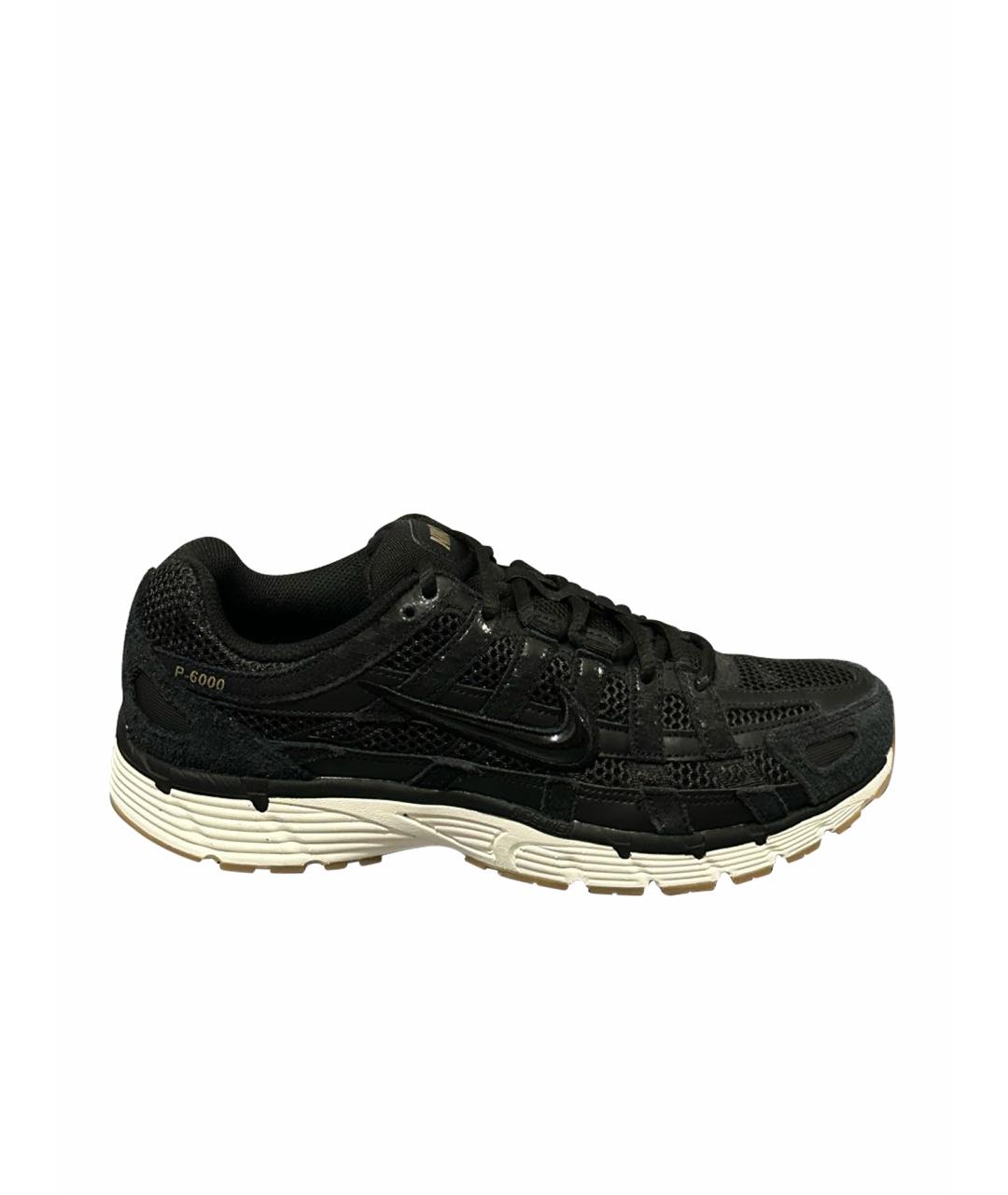 NIKE Черные синтетические низкие кроссовки / кеды, фото 1