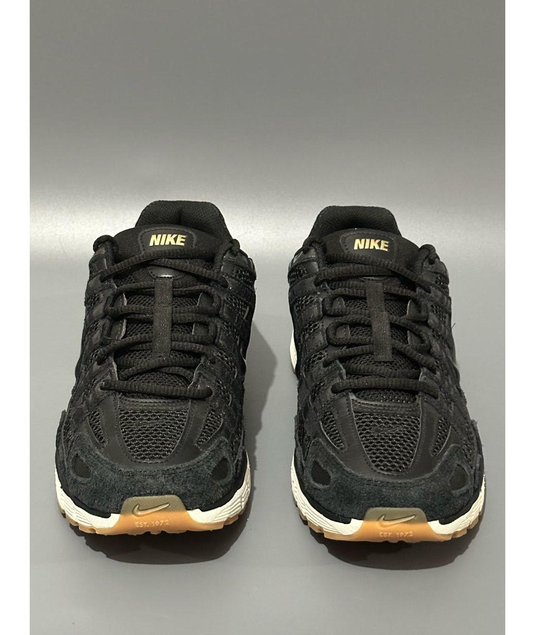 NIKE Черные синтетические низкие кроссовки / кеды, фото 2