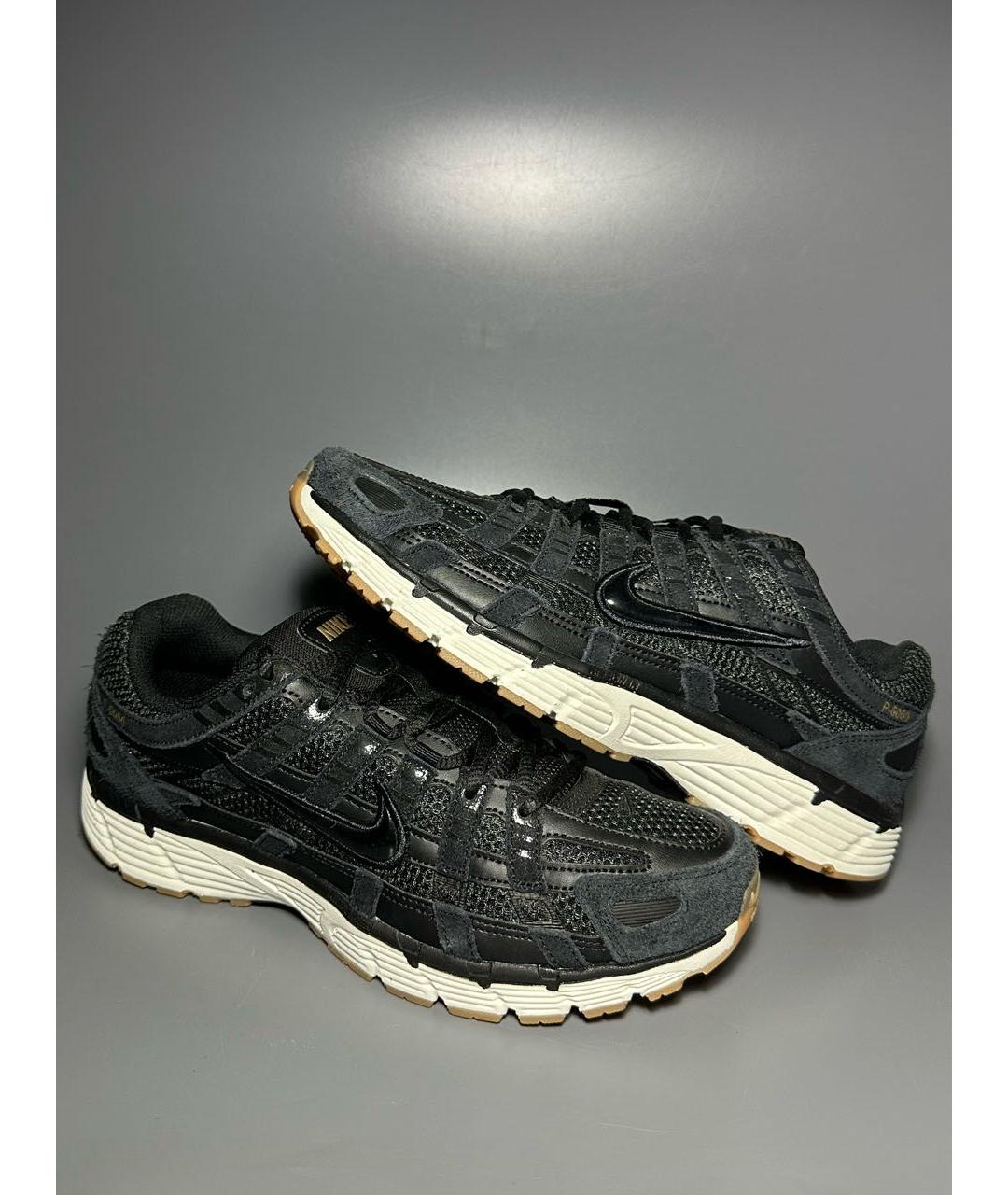 NIKE Черные синтетические низкие кроссовки / кеды, фото 6