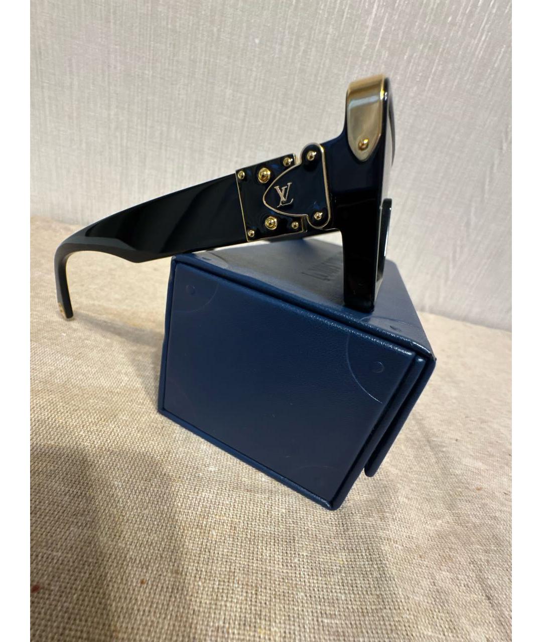 LOUIS VUITTON Черные пластиковые солнцезащитные очки, фото 3