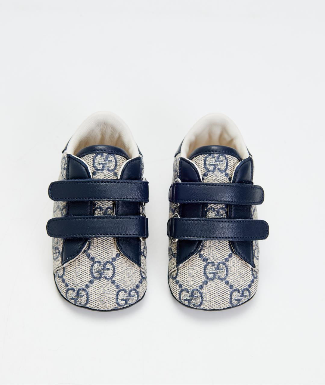 GUCCI Синие кожаные кеды, фото 5