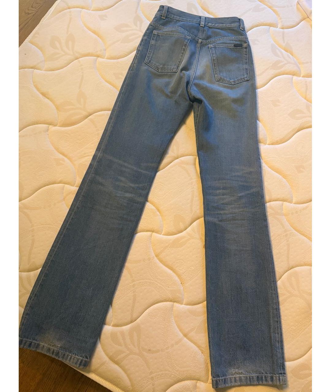 SAINT LAURENT Синие прямые джинсы, фото 2