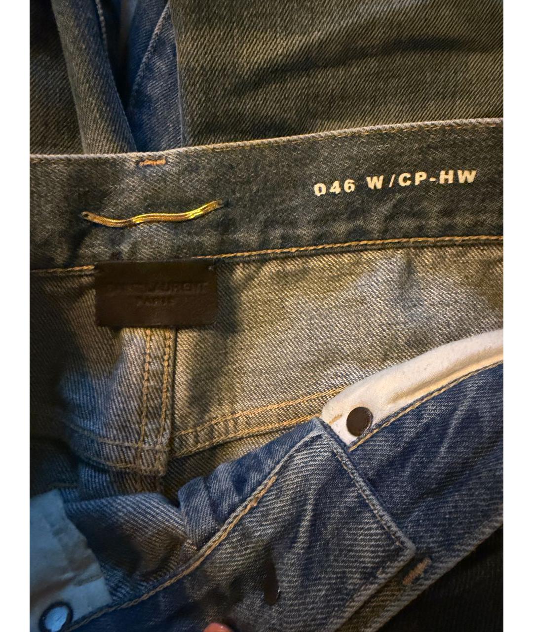 SAINT LAURENT Синие прямые джинсы, фото 3