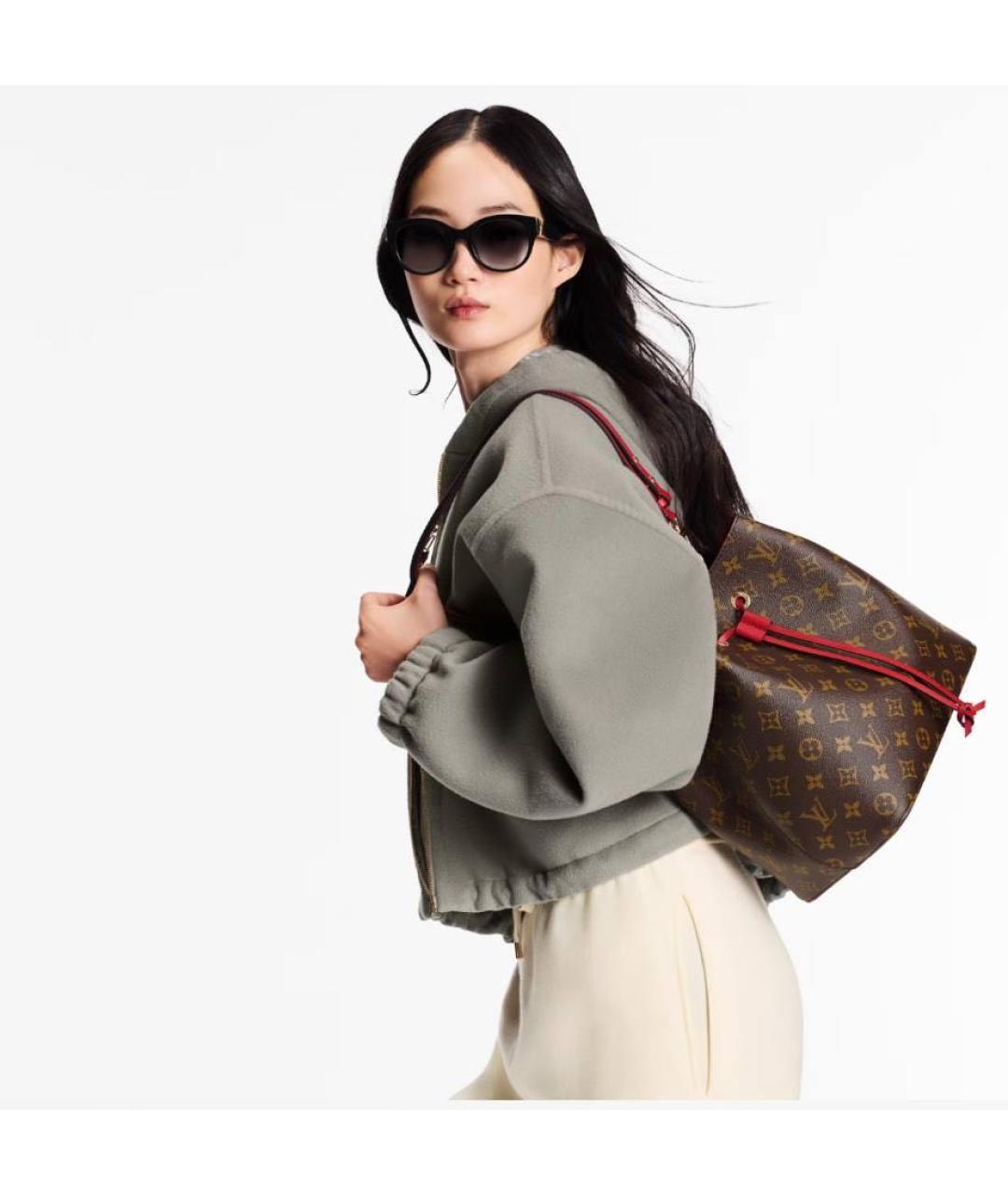 LOUIS VUITTON Коричневая сумка через плечо из канвы, фото 2
