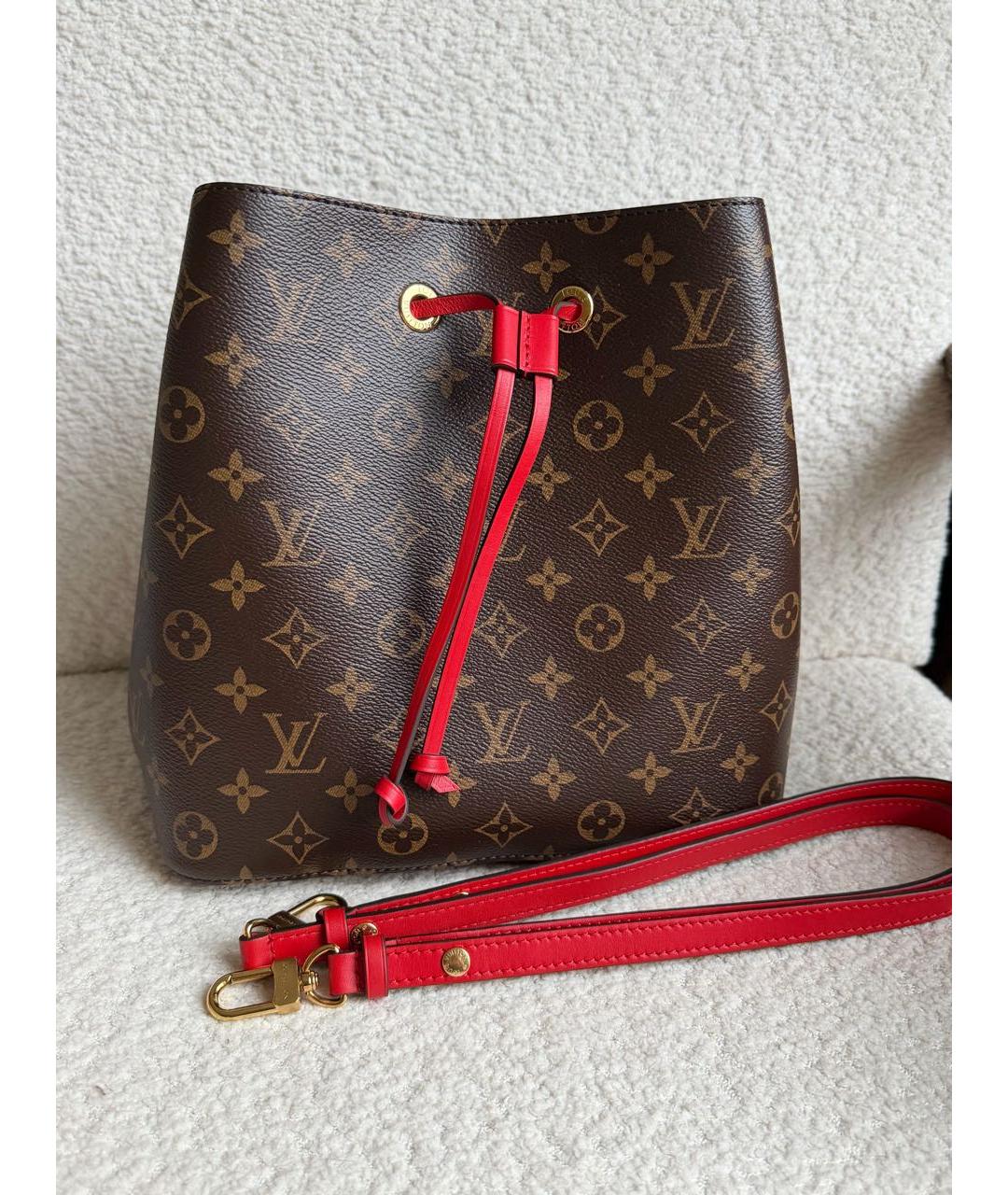 LOUIS VUITTON Коричневая сумка через плечо из канвы, фото 3