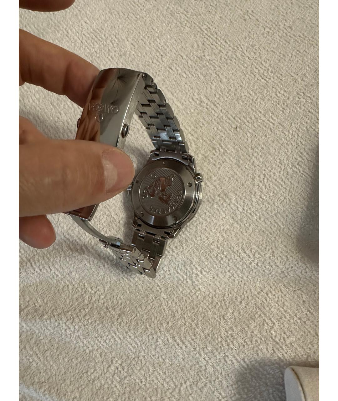 OMEGA Синие стальные часы, фото 2