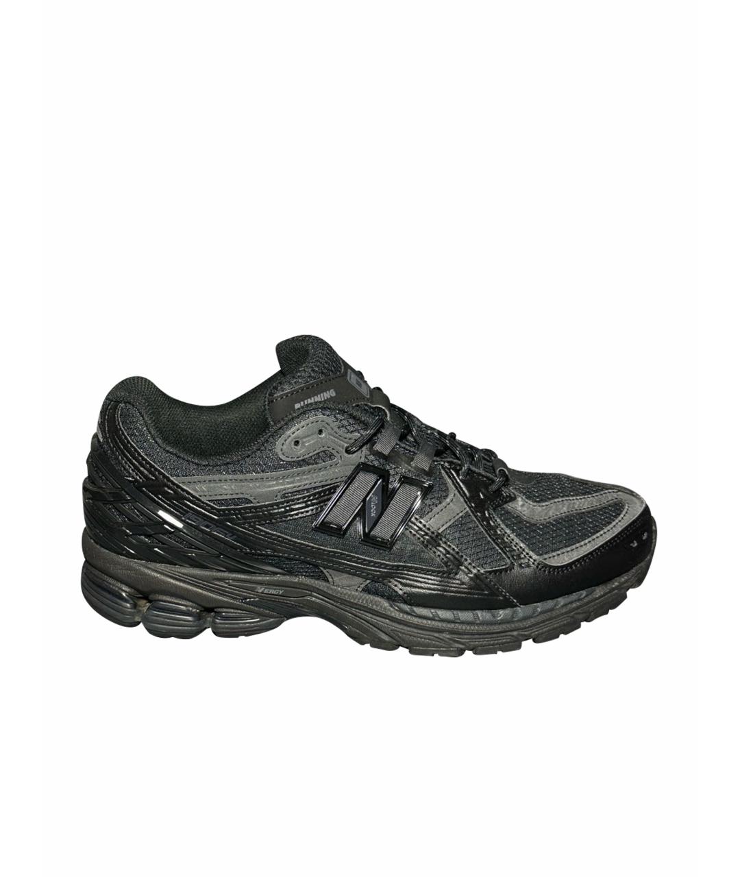 NEW BALANCE Черные кожаные низкие кроссовки / кеды, фото 1