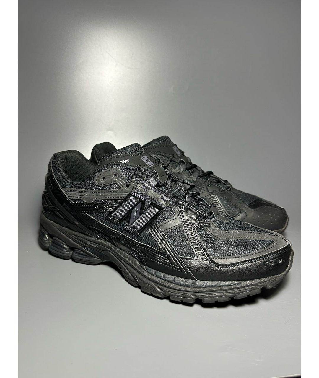 NEW BALANCE Черные кожаные низкие кроссовки / кеды, фото 6