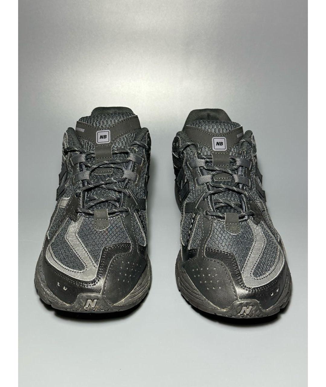 NEW BALANCE Черные кожаные низкие кроссовки / кеды, фото 2