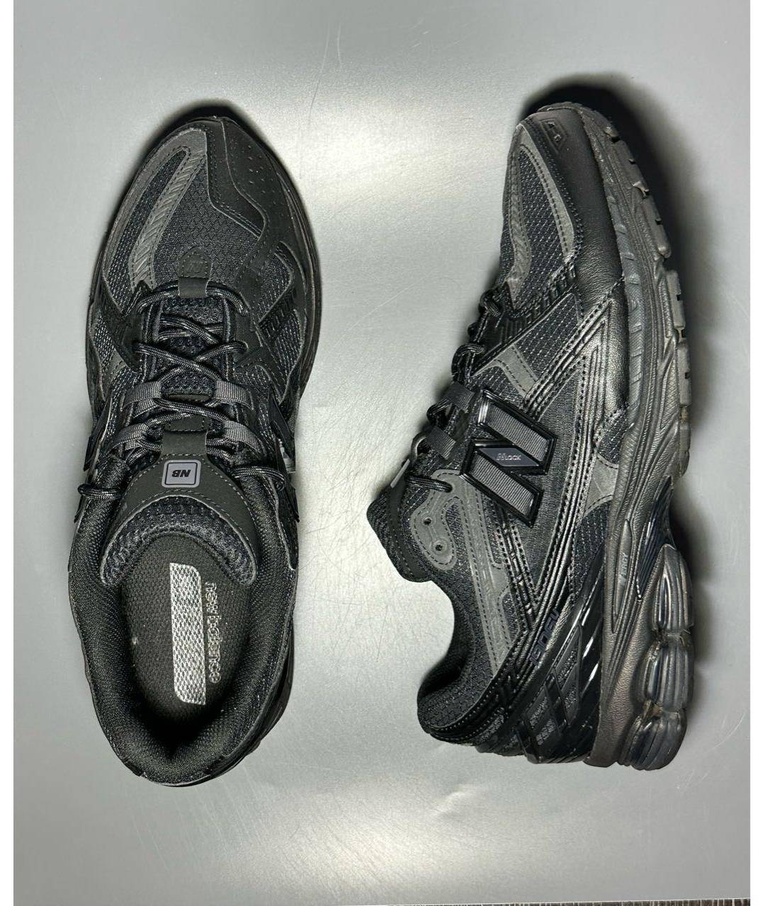 NEW BALANCE Черные кожаные низкие кроссовки / кеды, фото 8