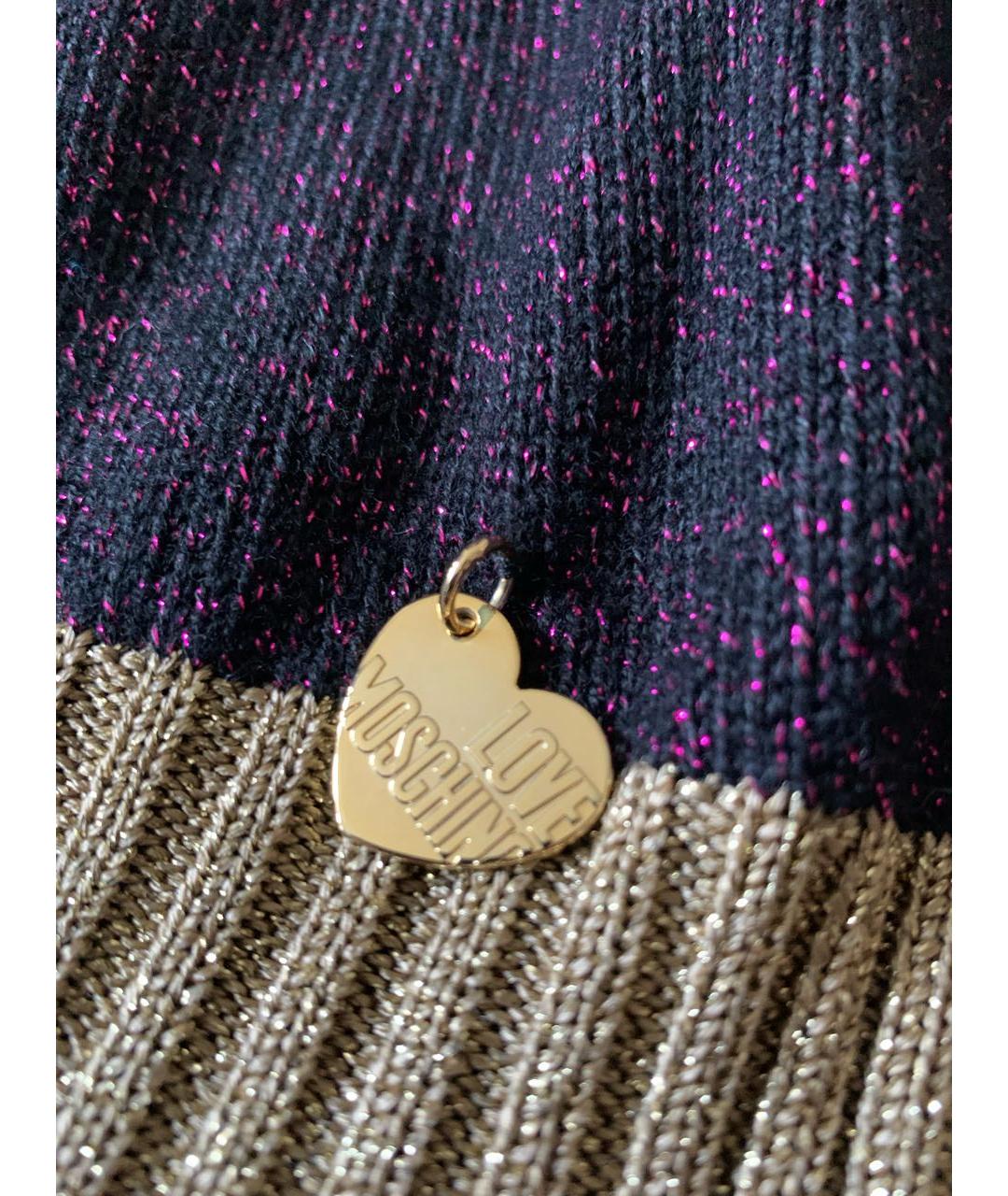 LOVE MOSCHINO Золотой шерстяной джемпер / свитер, фото 2