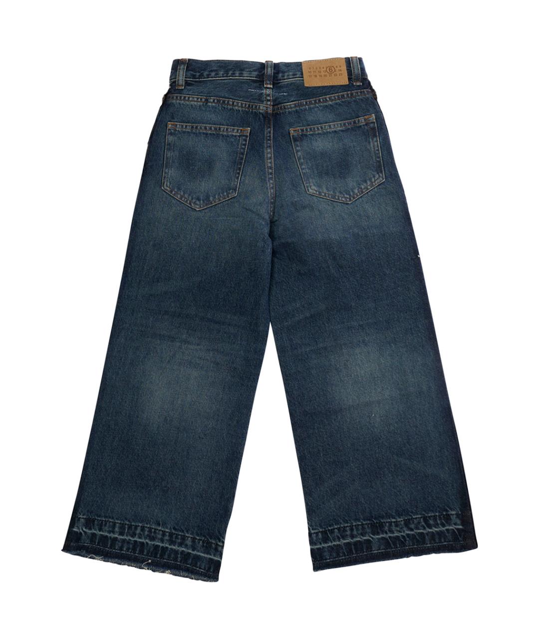 MM6 MAISON MARGIELA Синие хлопковые детские джинсы, фото 2