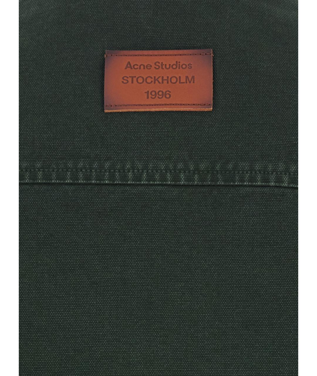 ACNE STUDIOS Зеленая хлопковая куртка, фото 4