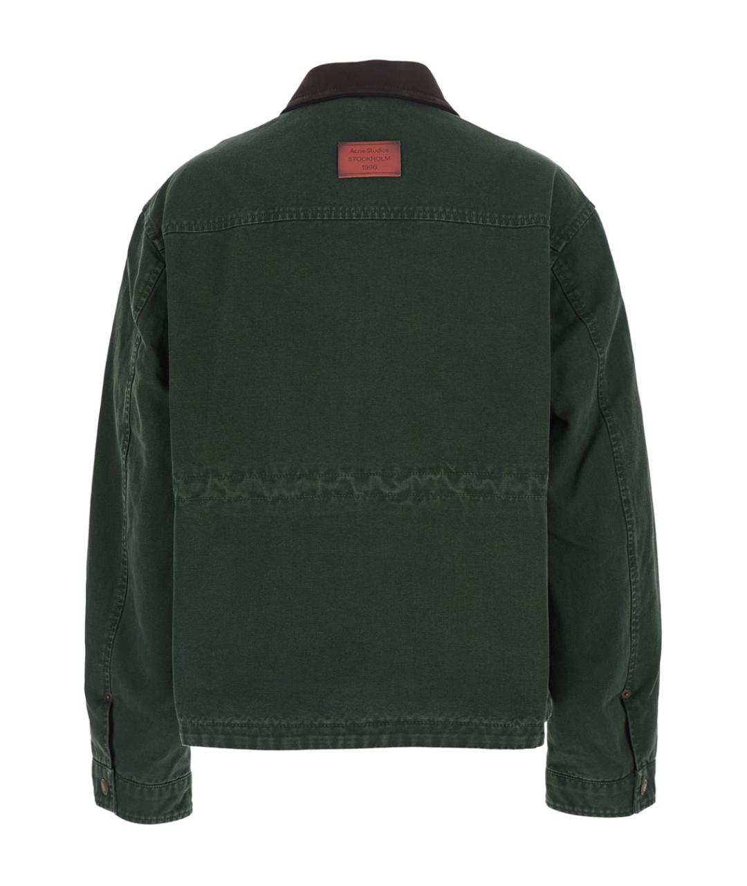 ACNE STUDIOS Зеленая хлопковая куртка, фото 2