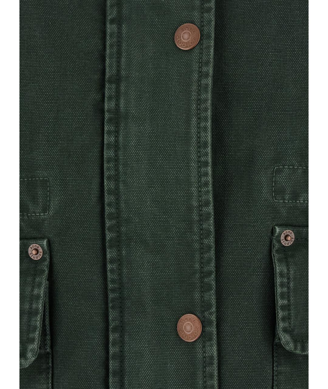 ACNE STUDIOS Зеленая хлопковая куртка, фото 3