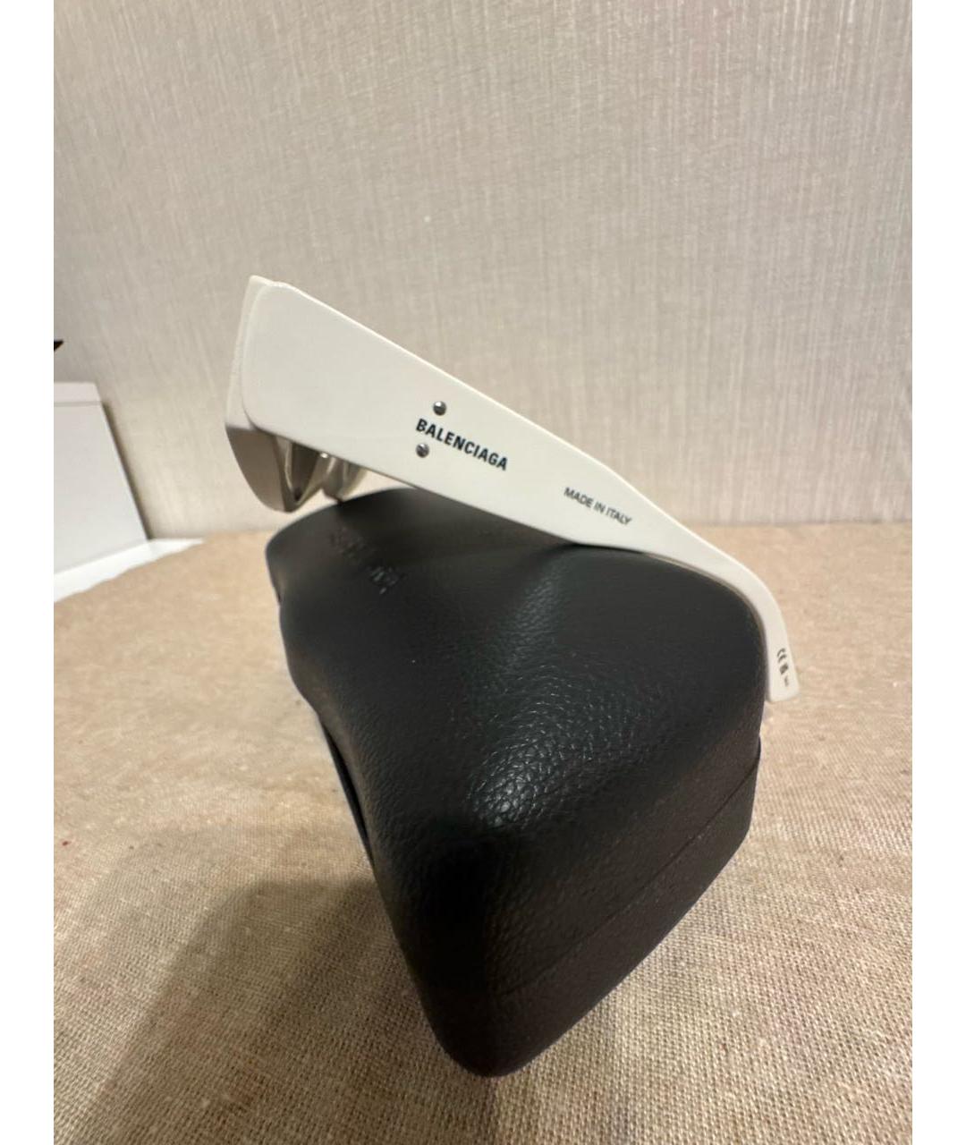 BALENCIAGA Бежевые пластиковые солнцезащитные очки, фото 3