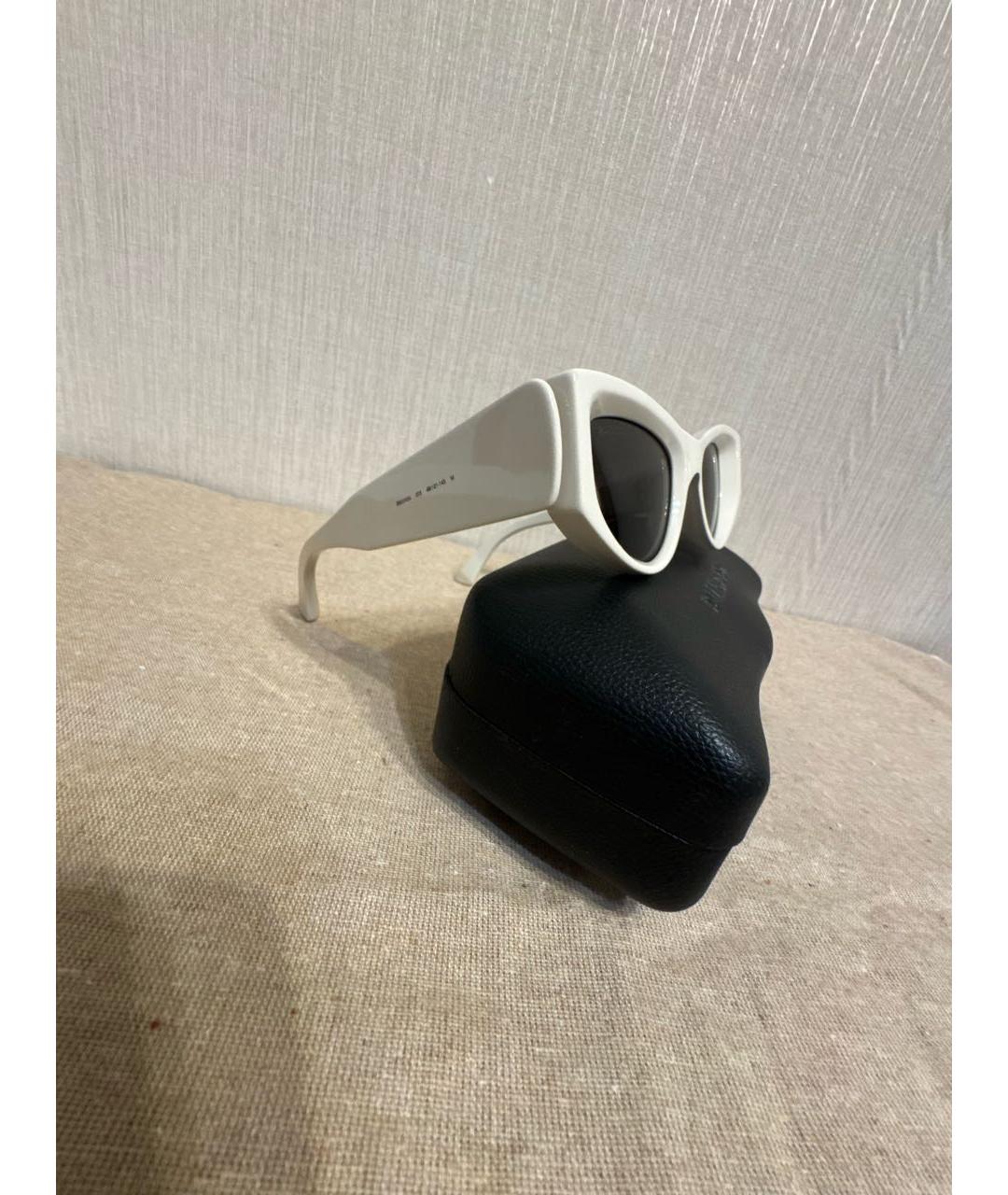 BALENCIAGA Бежевые пластиковые солнцезащитные очки, фото 2