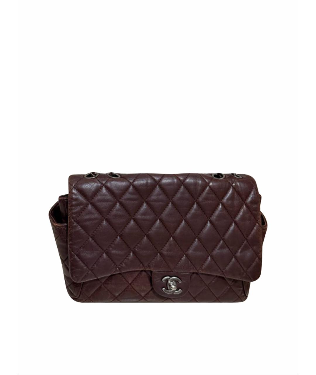 CHANEL Бордовая кожаная сумка через плечо, фото 1