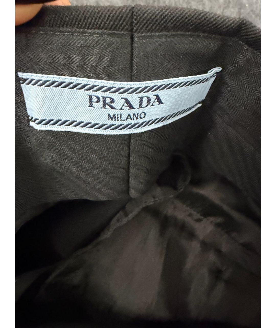 PRADA Черные брюки широкие, фото 3